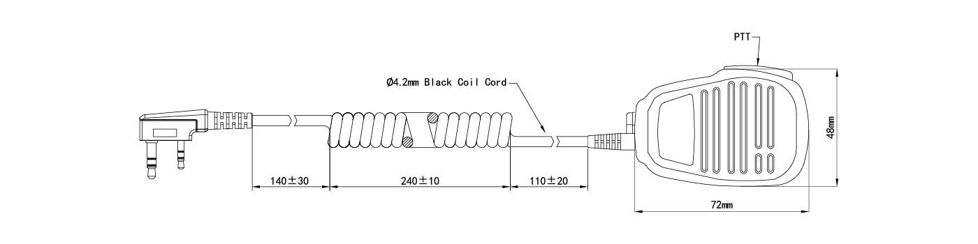 Remote Speaker Microphone For 2 Way Radio