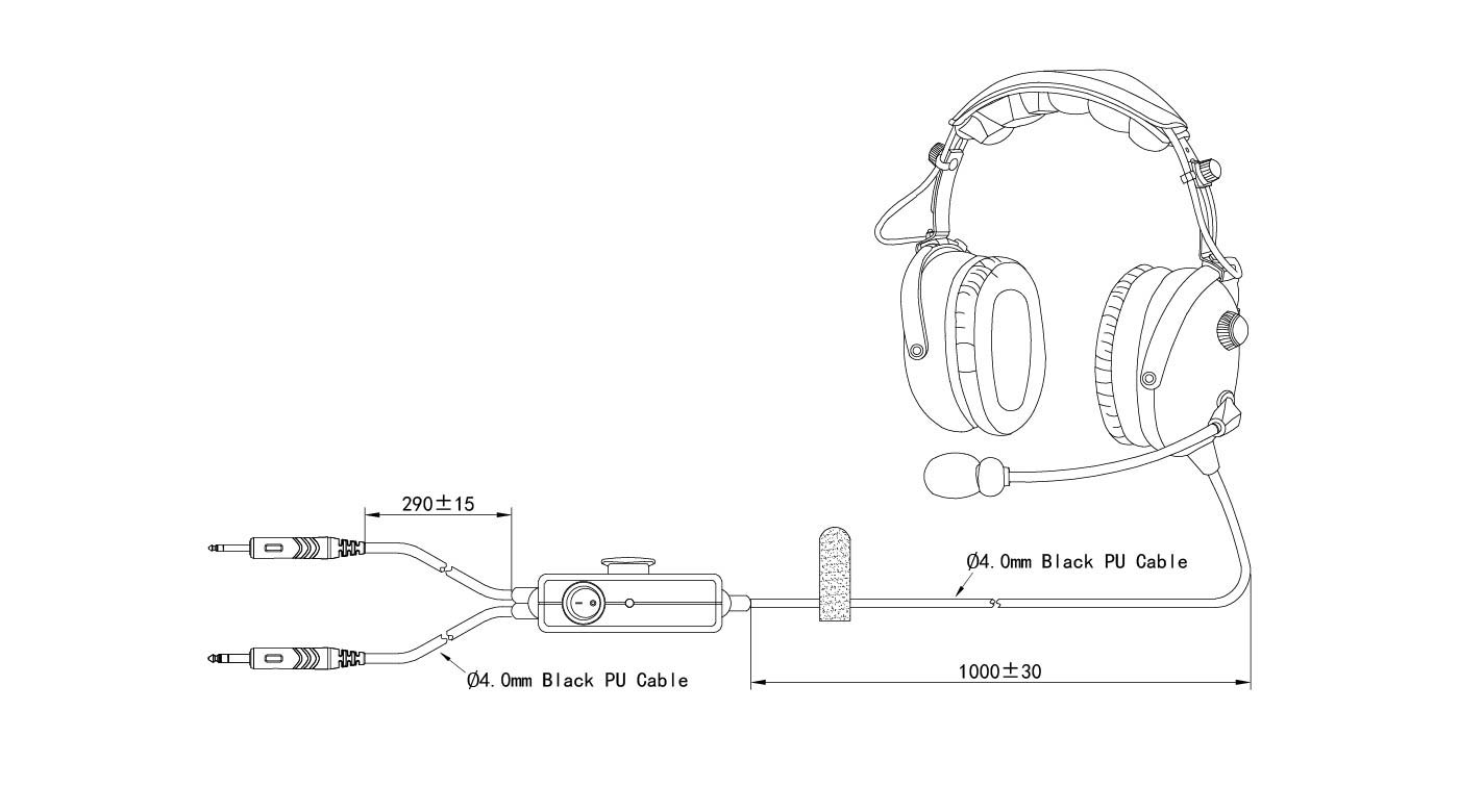 carbon fiber Aviation Headset