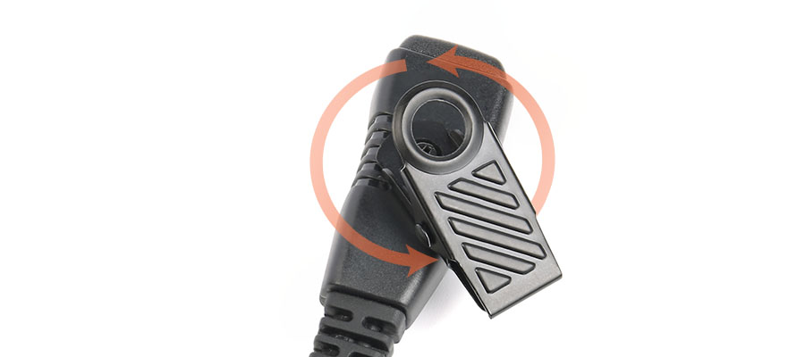 earpiece with in-line ptt