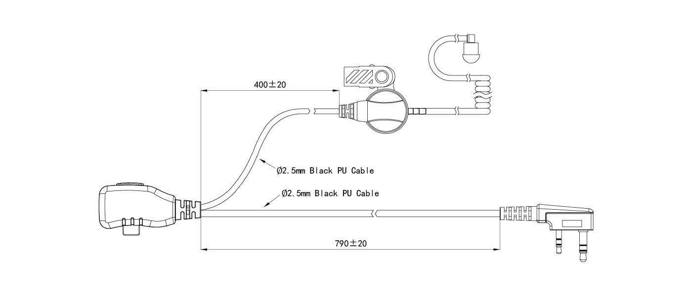 walkie talkie earpiece with microphone