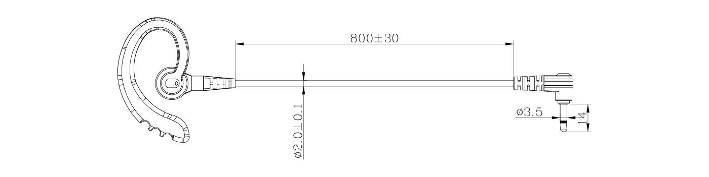 3.5mm earphone for walkie talkie