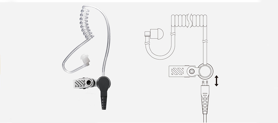police acoustic tube earphone