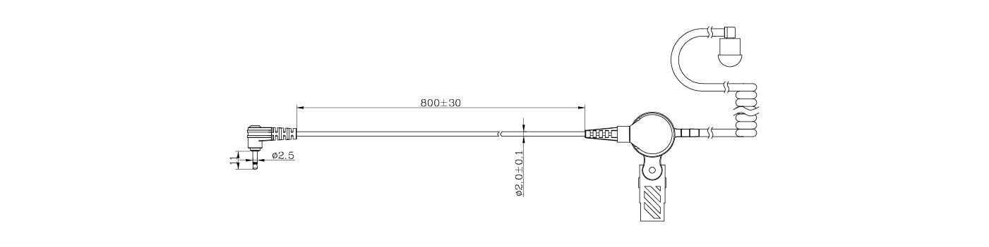 walkie talkie acoustic tube earpiece