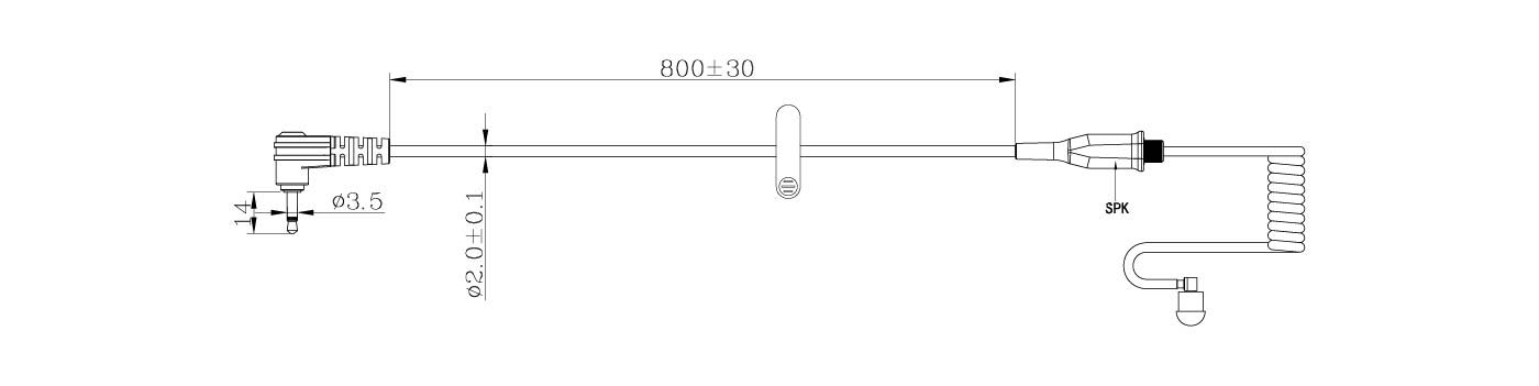 listen only acoustic tube earpiece
