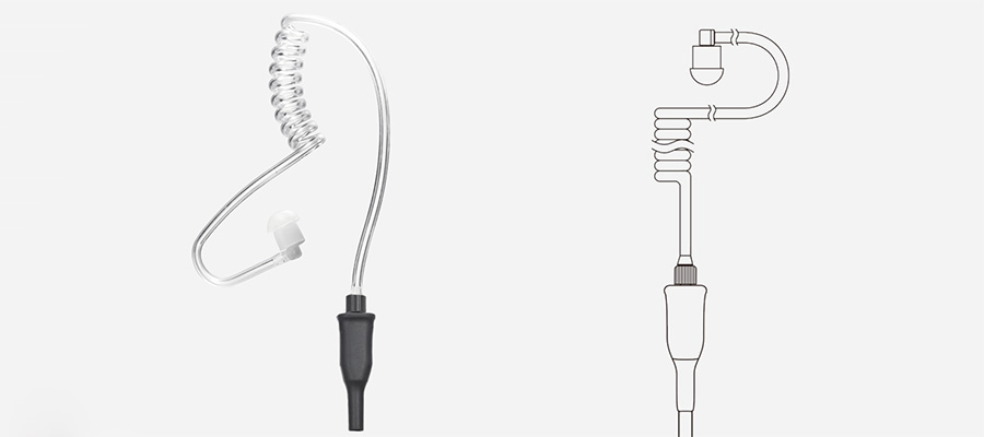 listen only acoustic tube earphone
