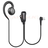 C-Shape ear hook earpiece security headset with PTT for two way radio