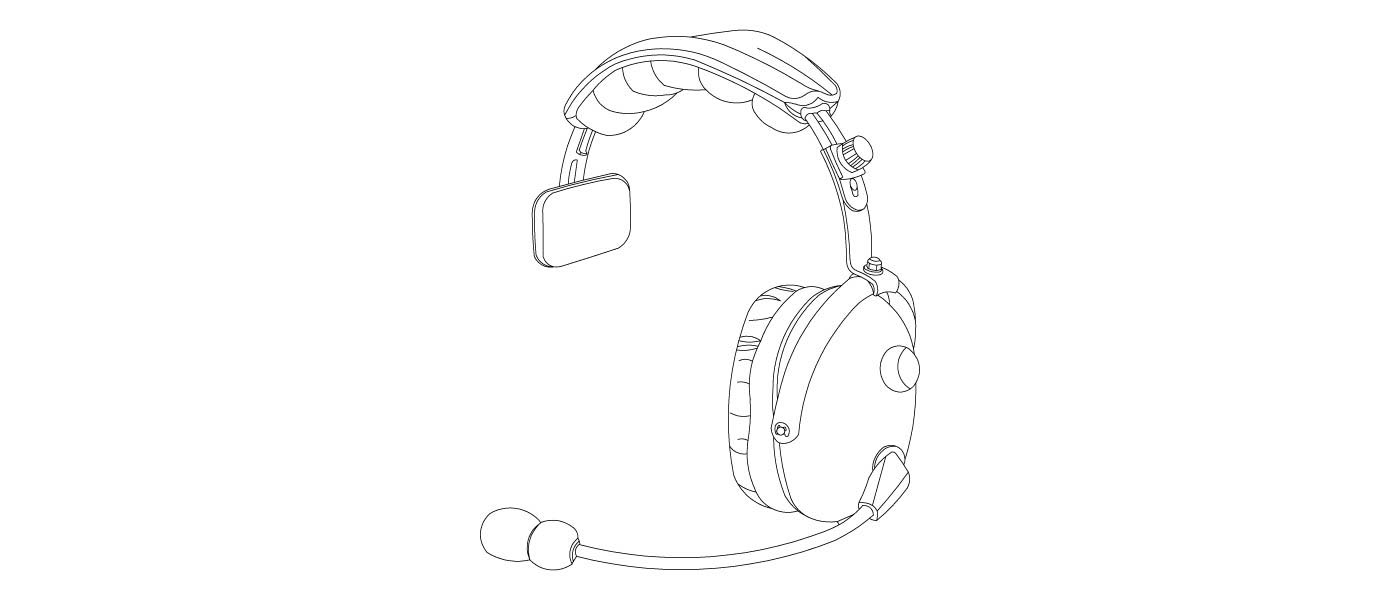single ear headset for radio