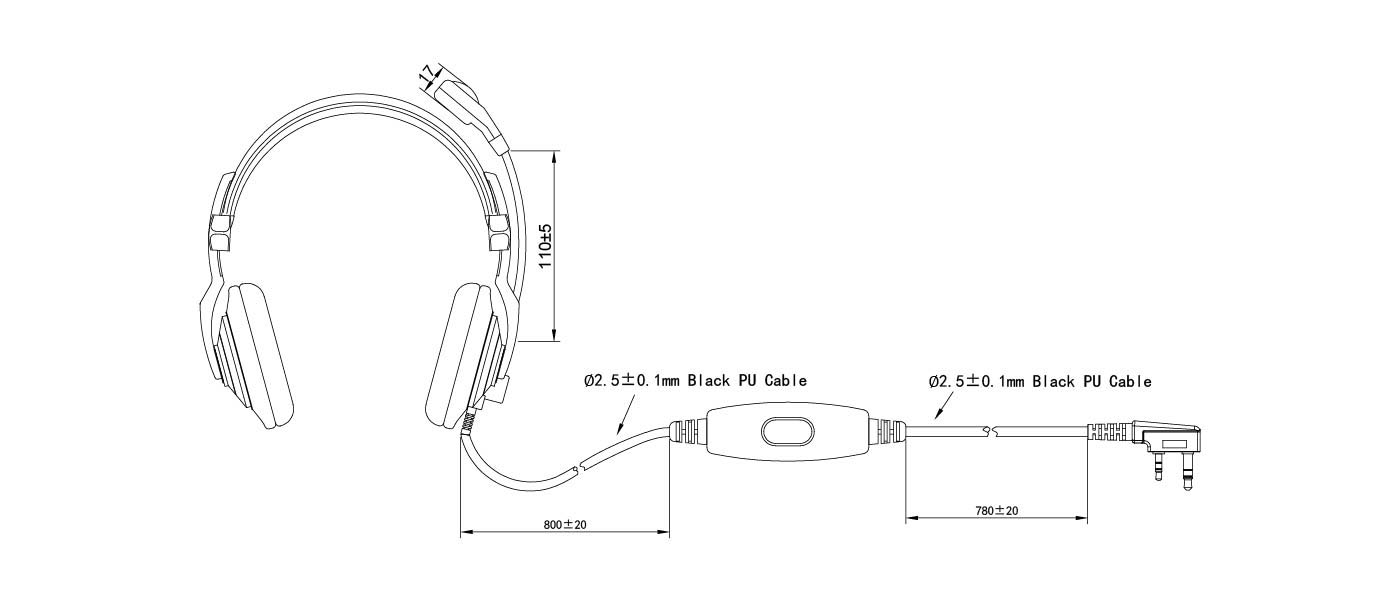 over the Head Double Muff Headset