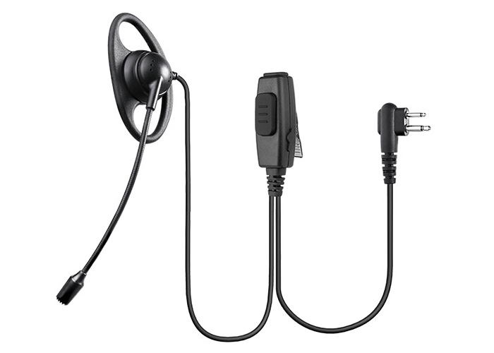 d shape walkie talkie earpiece