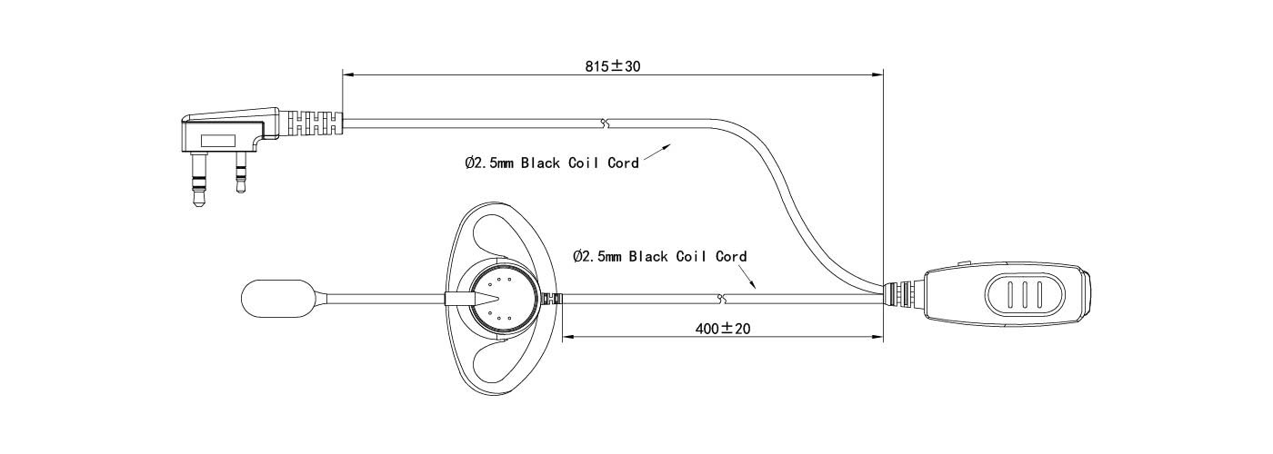d loop walkie talkie earpiece
