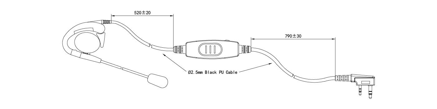 two way radio headphones microphone
