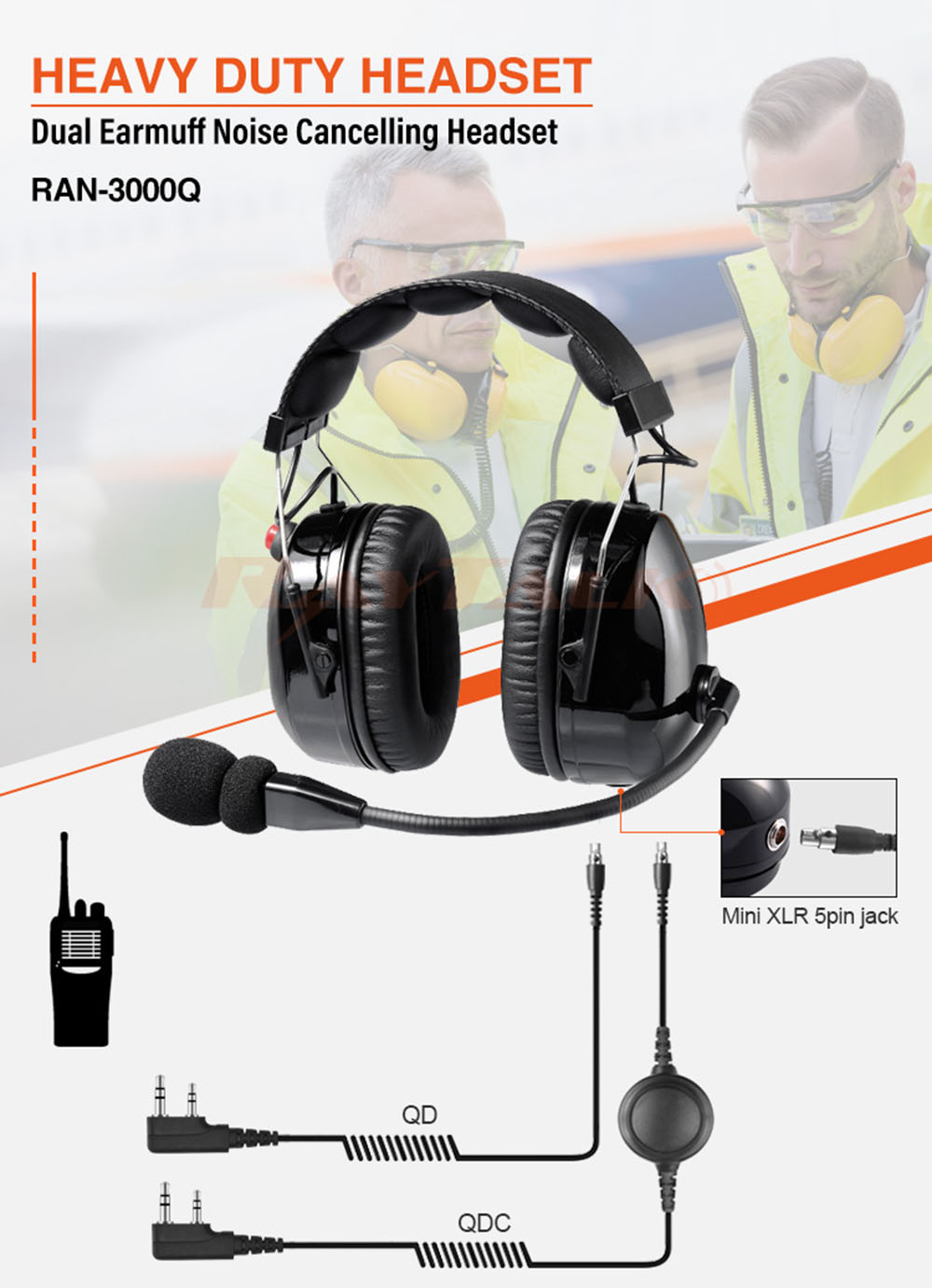 Heavy duty headphones