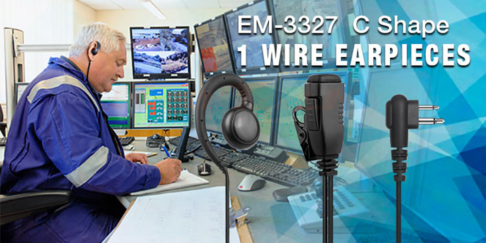 C-shaped ear-hook Earpieces