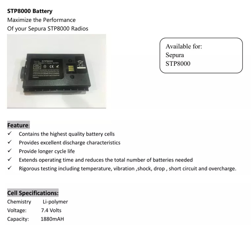 sepura stp8000 battery