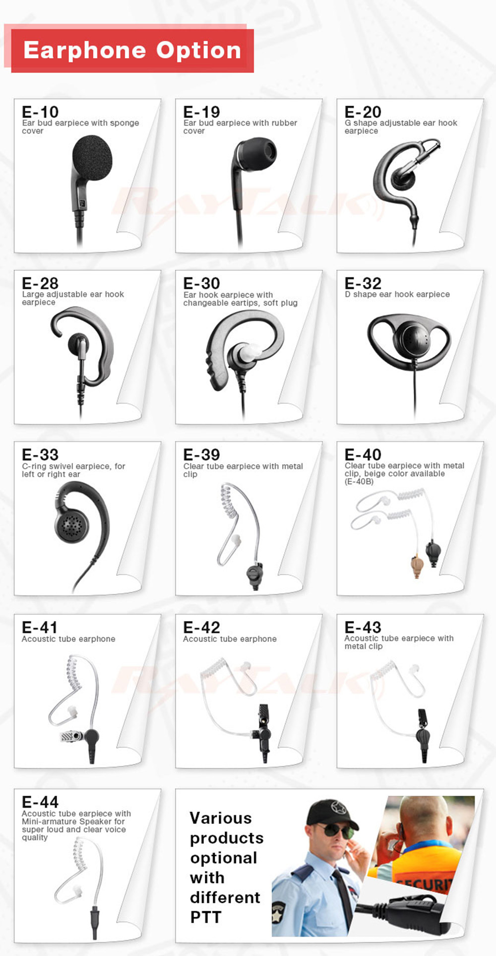 radio earhook earpieces