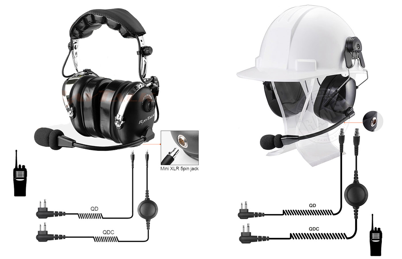 Quick Disconnected Cable for heavy duty headsets
