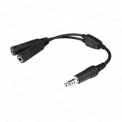 GA headset to Helicopter Adapter cable
