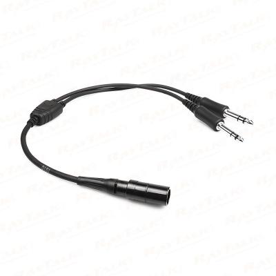 CB-06 Bo se A20 6 pin LOME headset to GA dual plug Cable Adapter