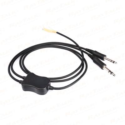 CB-14 GA dual plugs Replacement Headset Cable with Control module(optional)