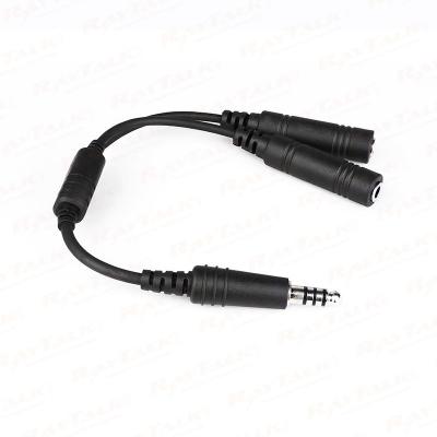 CB-01 Aviation Headset Adapter Cable GA headset to Helicopter