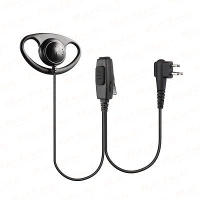 D shape earphone with ptt
