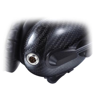 RAN-2000AS Heavy Duty Single Muff Carbon Fiber Headset with PTT and Mic