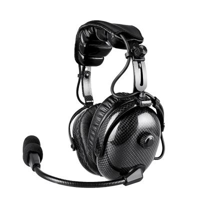 RAN-1000CF Carbon Fiber Dual Muff Heavy Duty Headset with PTT and Mic