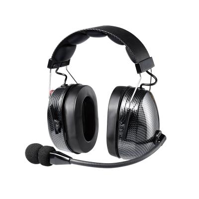 Dual earmuff Carbon Fiber headset