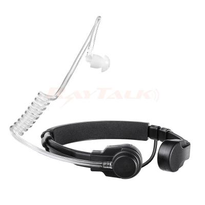 RTM-024044 Throat vibration Microphone Acoustic Tube earpiece with PTT