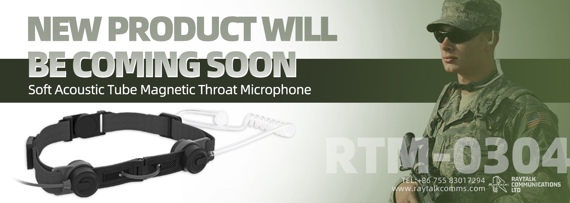 Soft Acoustic Tube Magnetic Throat Microphone 