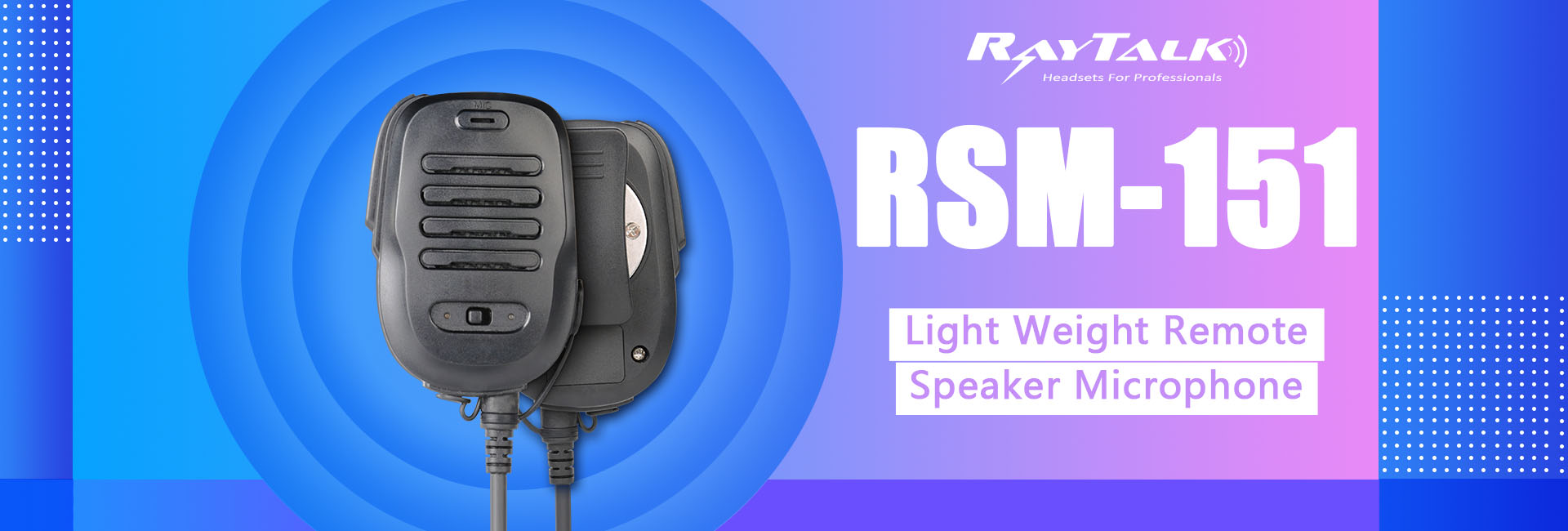 Light Weight Remote Speaker Microphone