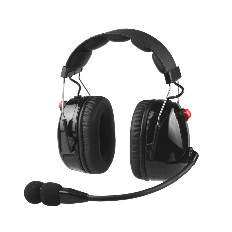 RAN-3000Q heavy duty headset dual earmuff noise cancelling headset